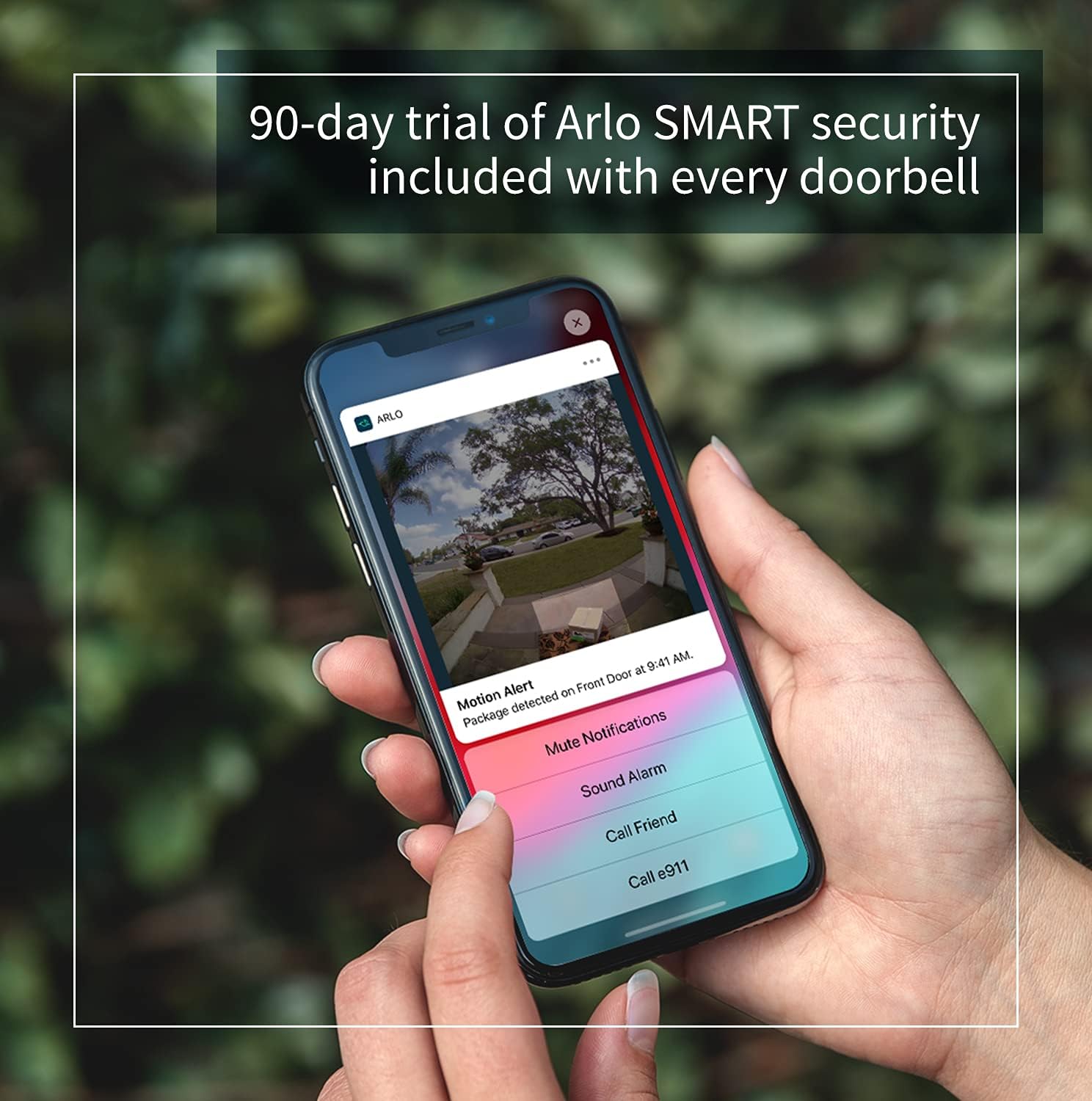 Arlo Essential Wireless Video Doorbell Security Camera & Chime, 1080p HD, 2-Way Audio, Smart Package & Motion Detection, Loud Siren, Night Vision, with Free Trial of Arlo Secure, AVDK2001 - Image 7