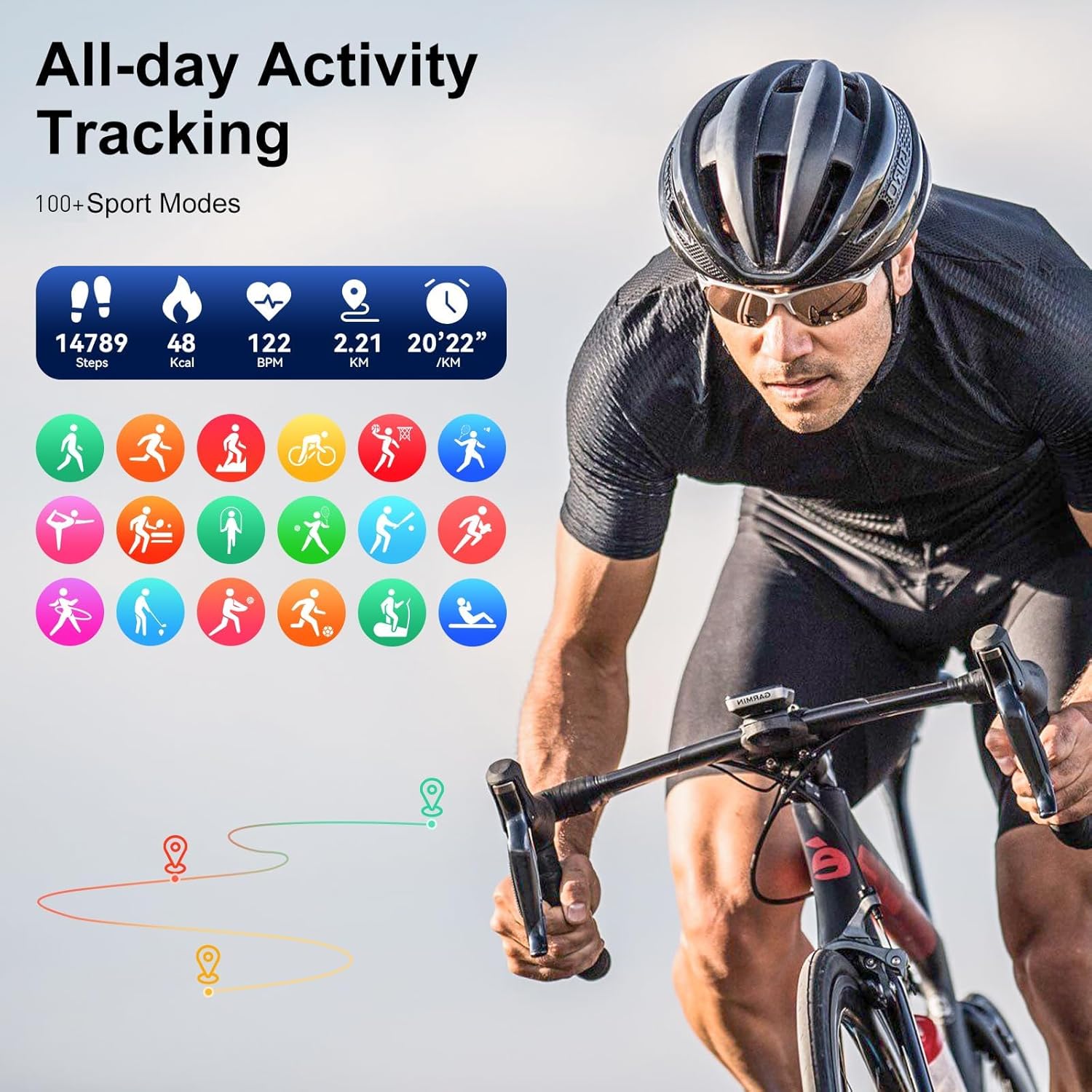 Curve Smart Watch for Men(Answer/Make Call), 2.01" Smartwatch with Heart Rate/Sleep Monitor, Fitness Tracker with 120+ Sports Modes IP68 Waterproof Fitness Watch for Android iOS - Image 5