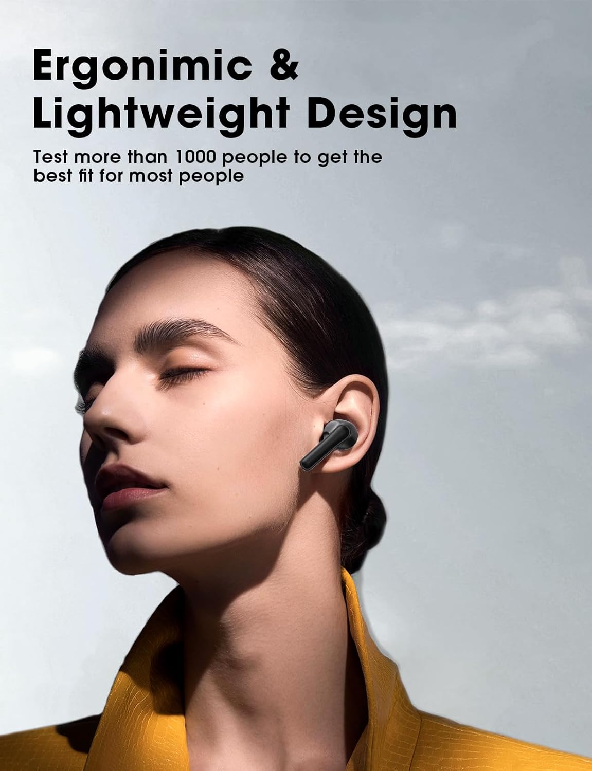 Wireless Earbuds, Bluetooth Ear Buds with Big Bass Stereo Sound, 48 Hours Playtime, Lightweight in-Ear Fit Earphones, IPX7, Hands-Free Calls with AI for iPhone, Android, Pad, Sports, Workout - Image 3