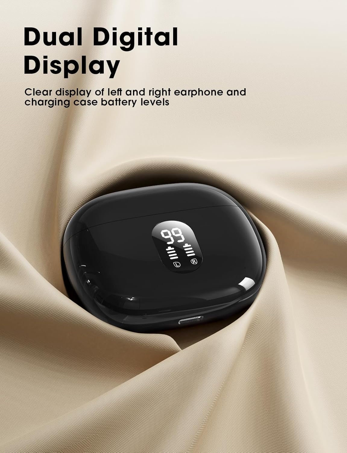 Wireless Earbuds, Bluetooth Ear Buds with Big Bass Stereo Sound, 48 Hours Playtime, Lightweight in-Ear Fit Earphones, IPX7, Hands-Free Calls with AI for iPhone, Android, Pad, Sports, Workout - Image 6