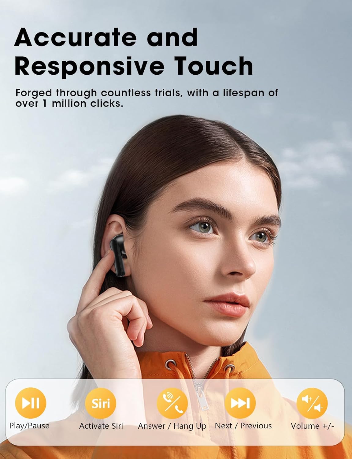 Wireless Earbuds, Bluetooth Ear Buds with Big Bass Stereo Sound, 48 Hours Playtime, Lightweight in-Ear Fit Earphones, IPX7, Hands-Free Calls with AI for iPhone, Android, Pad, Sports, Workout - Image 7
